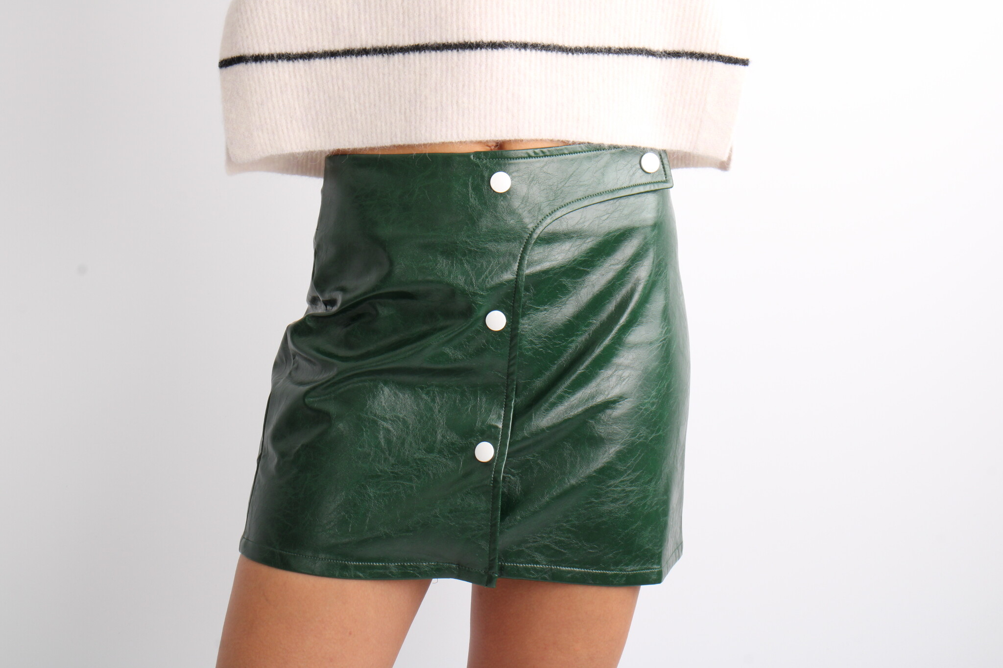 Laagam Lena Faux Leather Skirt