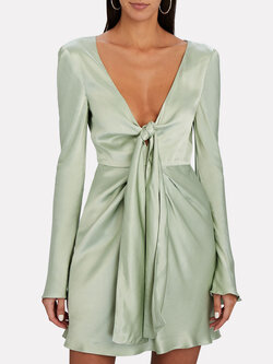 Shona Joy Felicity Tie Front Mini Dress