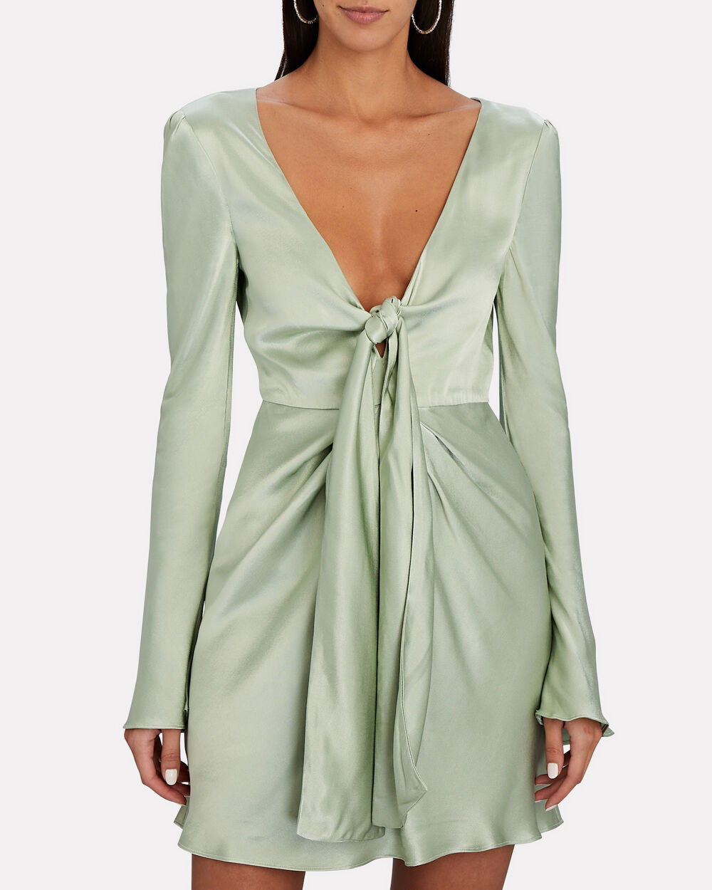 Shona Joy Felicity Tie Front Mini Dress