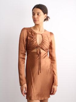 Shona Joy Felicity Cut Out Longsleeve Dress