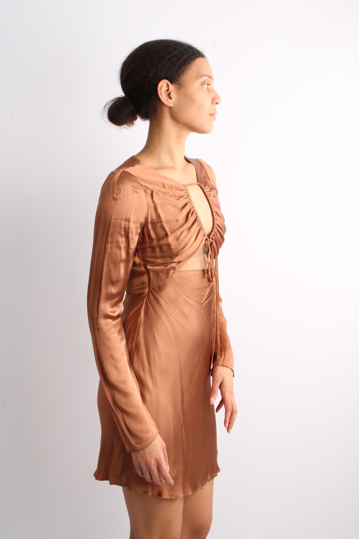 Shona Joy Felicity Cut Out Longsleeve Dress