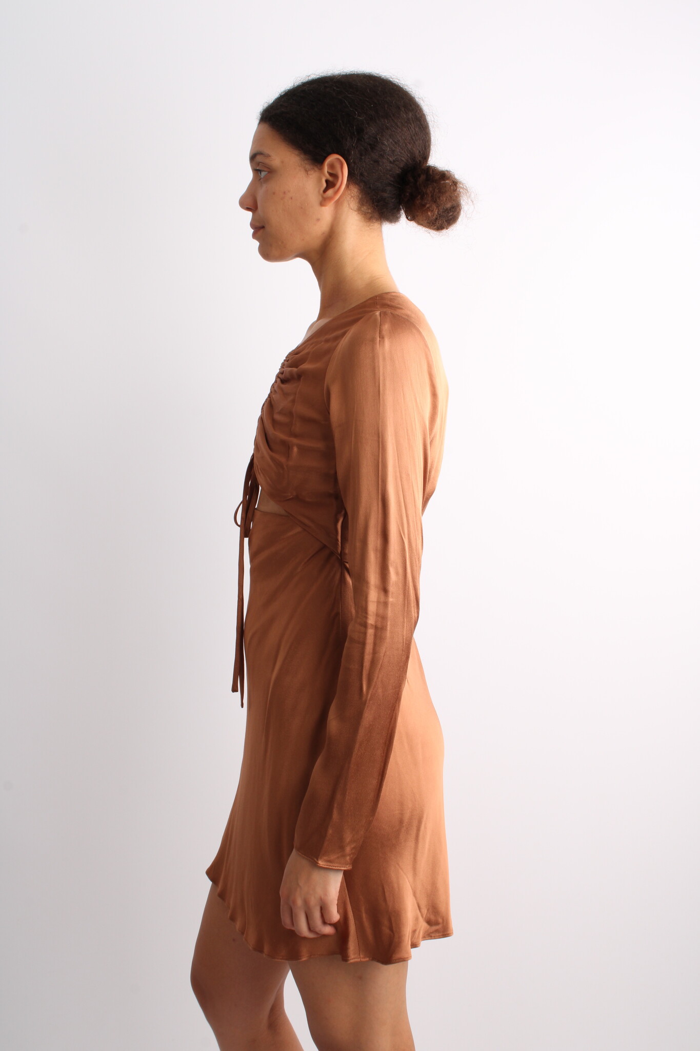 Shona Joy Felicity Cut Out Longsleeve Dress