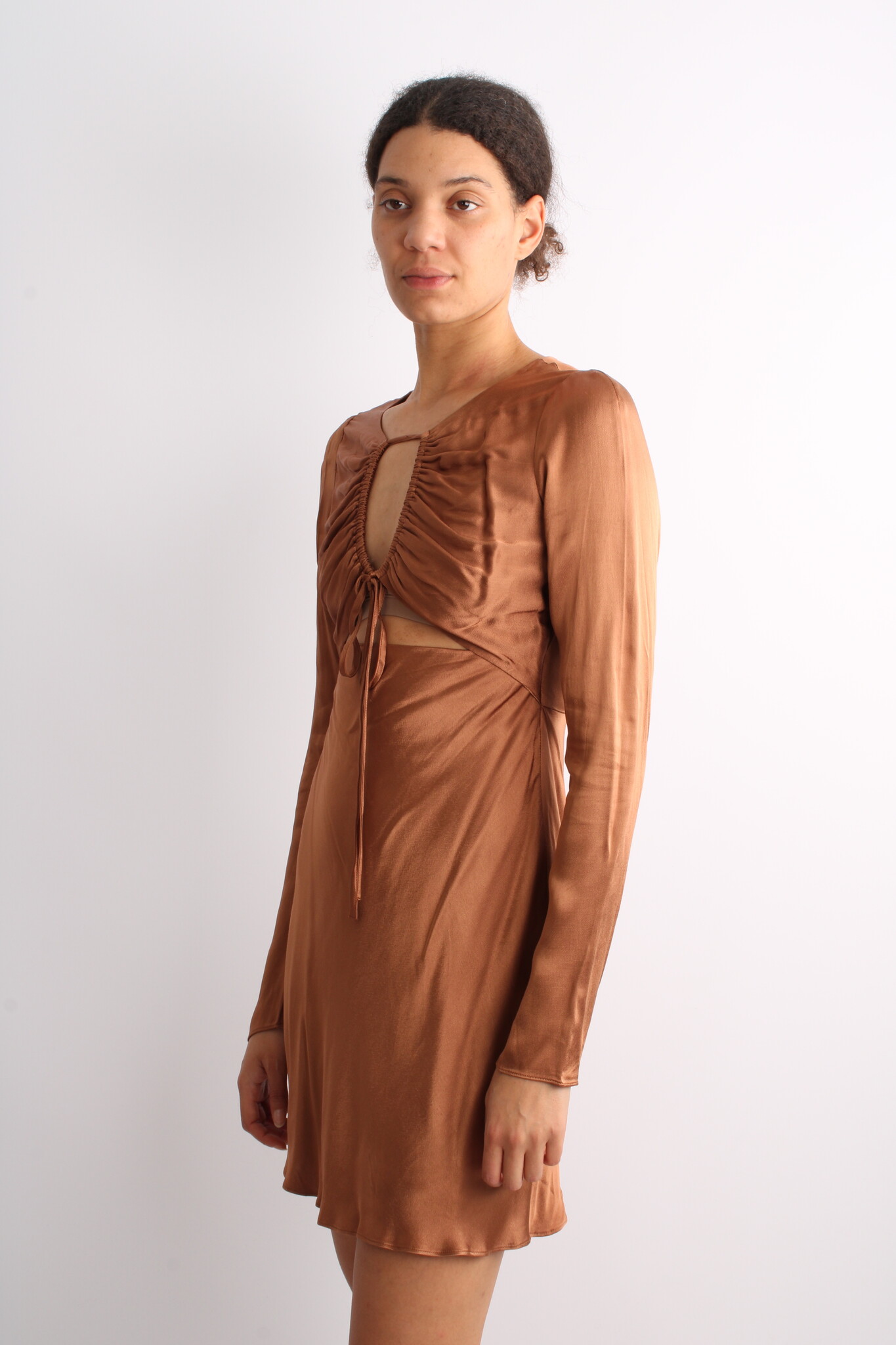 Shona Joy Felicity Cut Out Longsleeve Dress