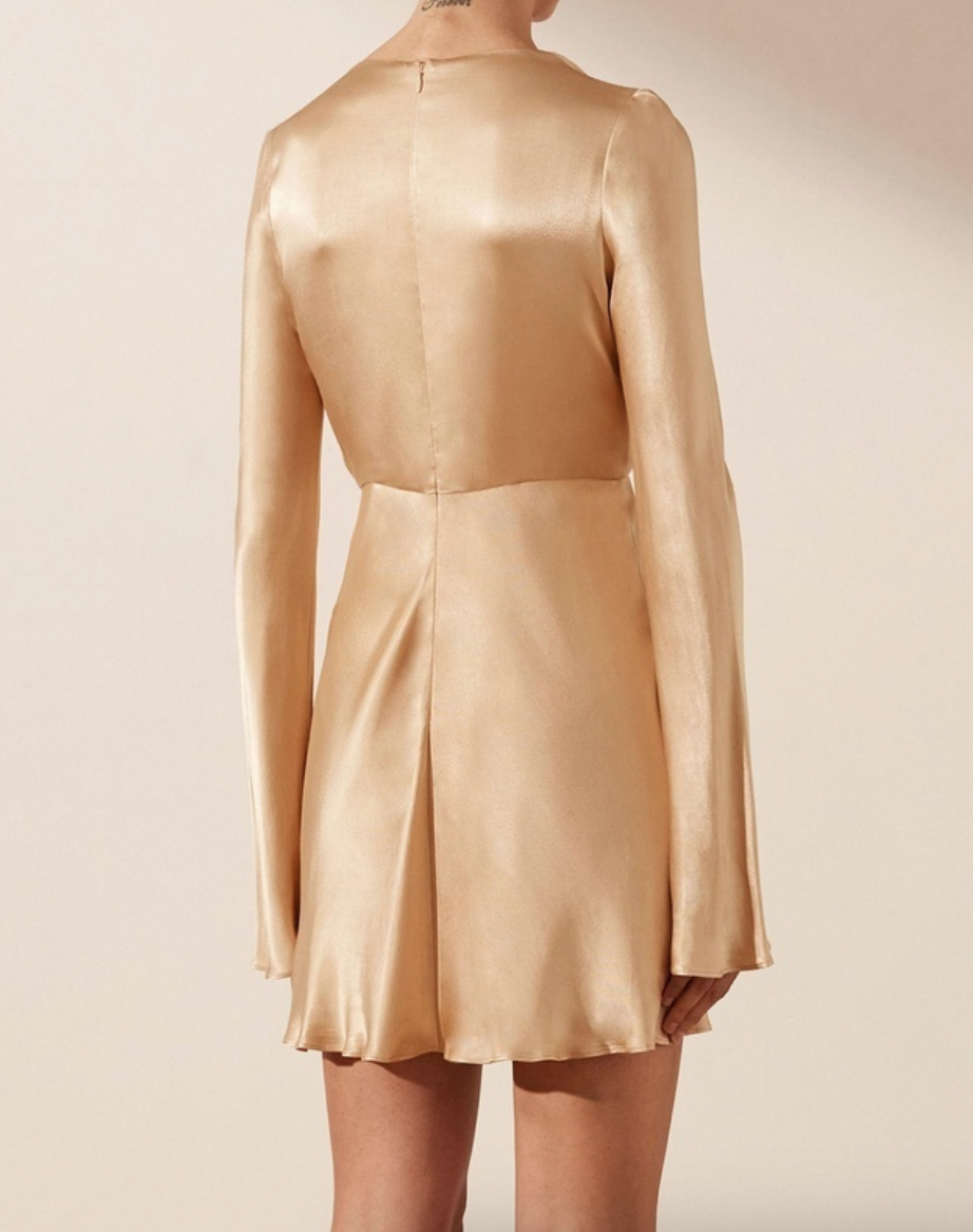 Shona Joy Felicity Tie Front Mini Dress