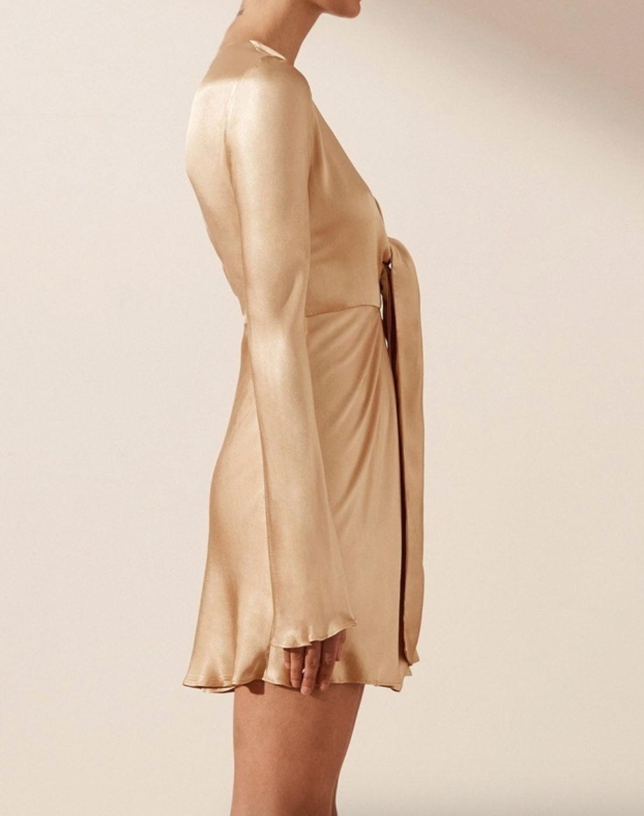 Shona Joy Felicity Tie Front Mini Dress