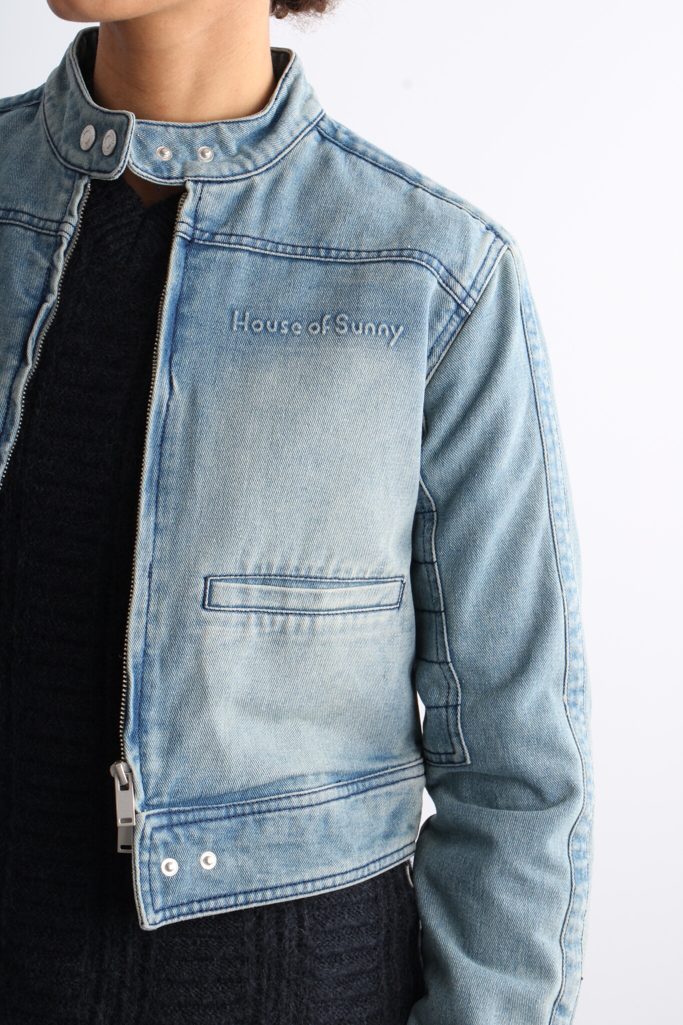 House of Sunny Cropped Boxy Racing Jacket