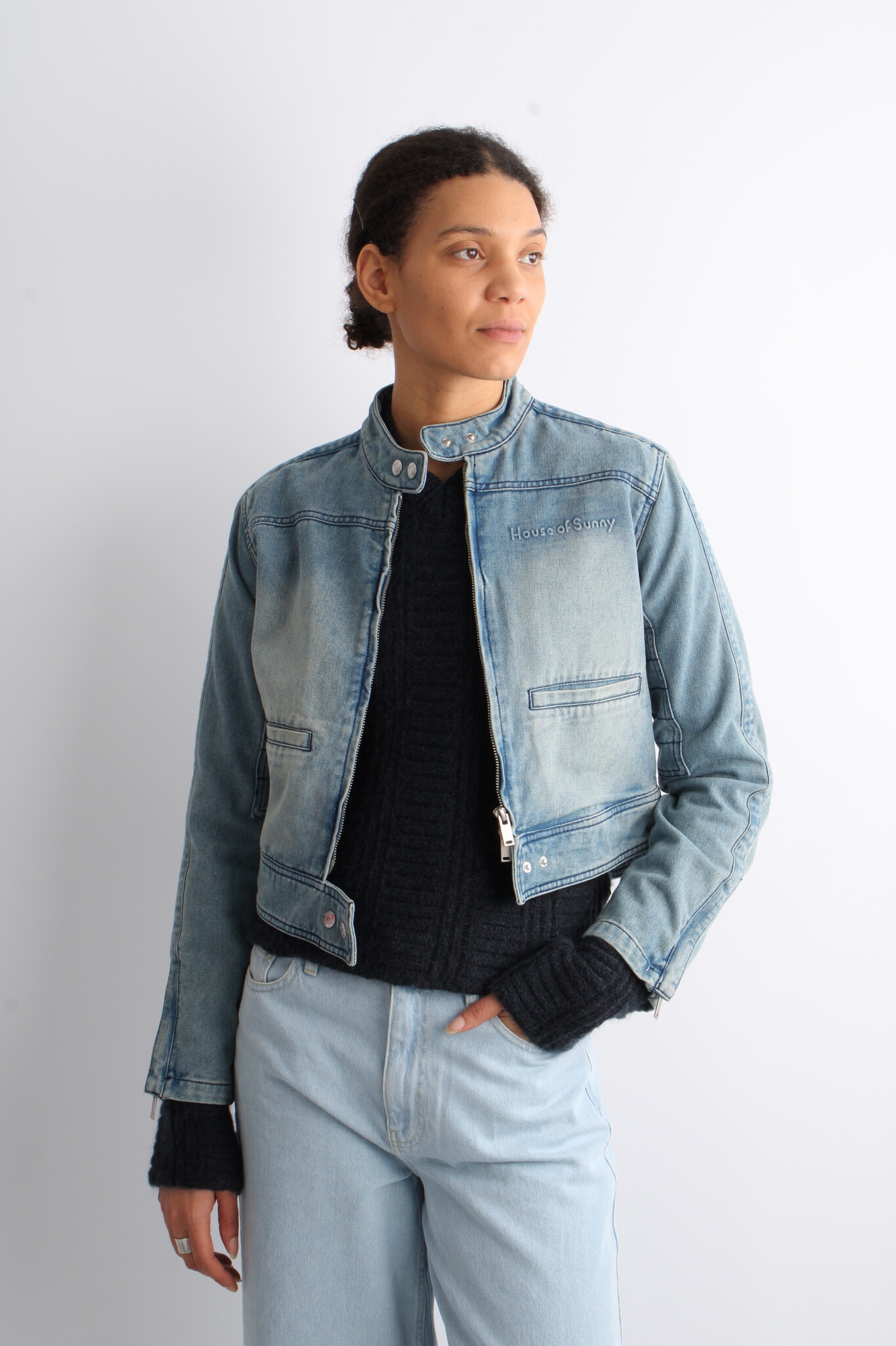 House of Sunny Cropped Boxy Racing Jacket