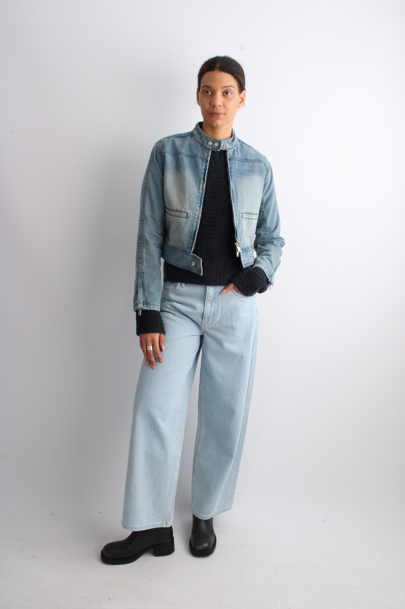 House of Sunny Cropped Boxy Racing Jacket