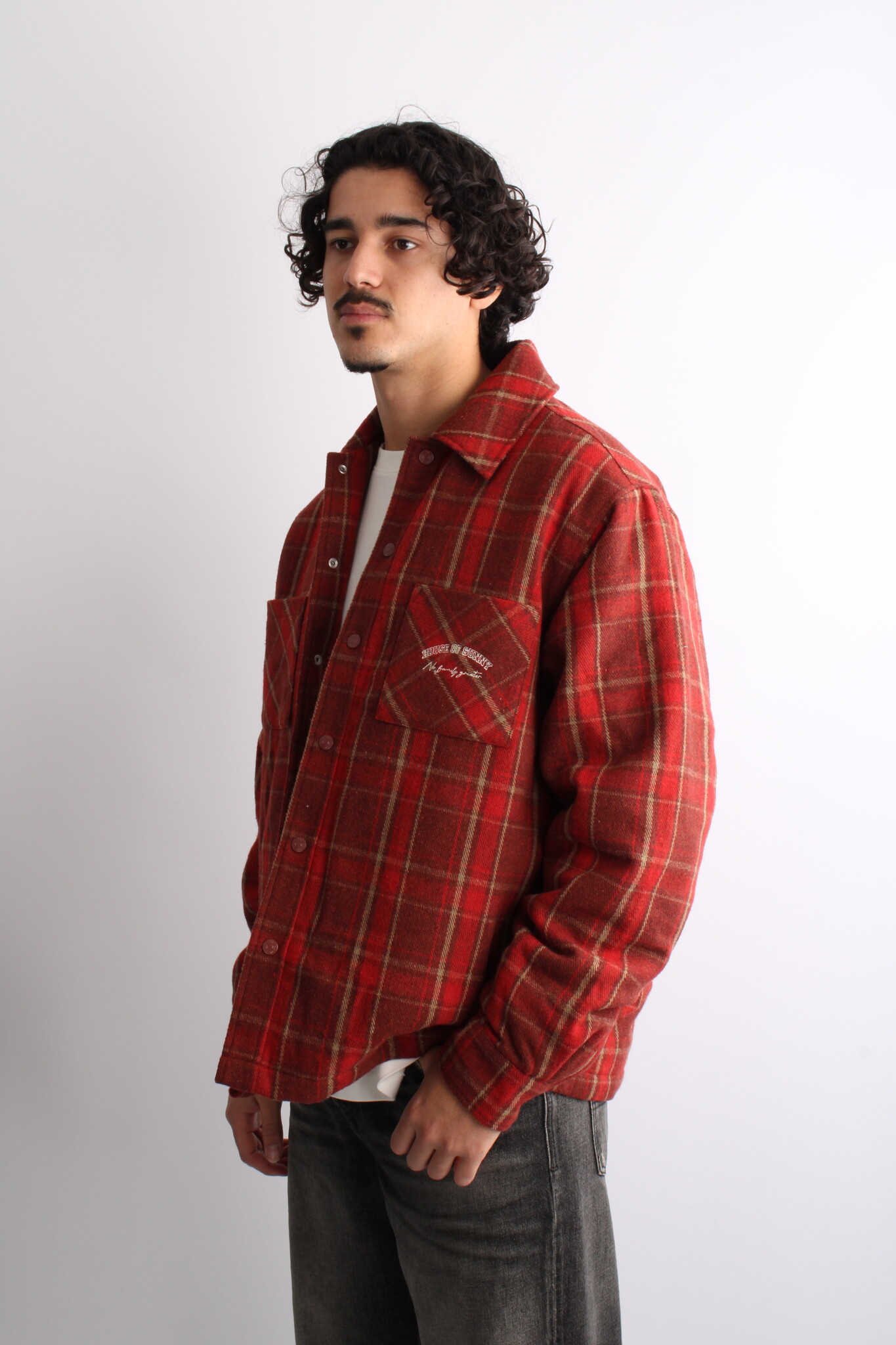 House of Sunny Overshirt With Quilted Lining