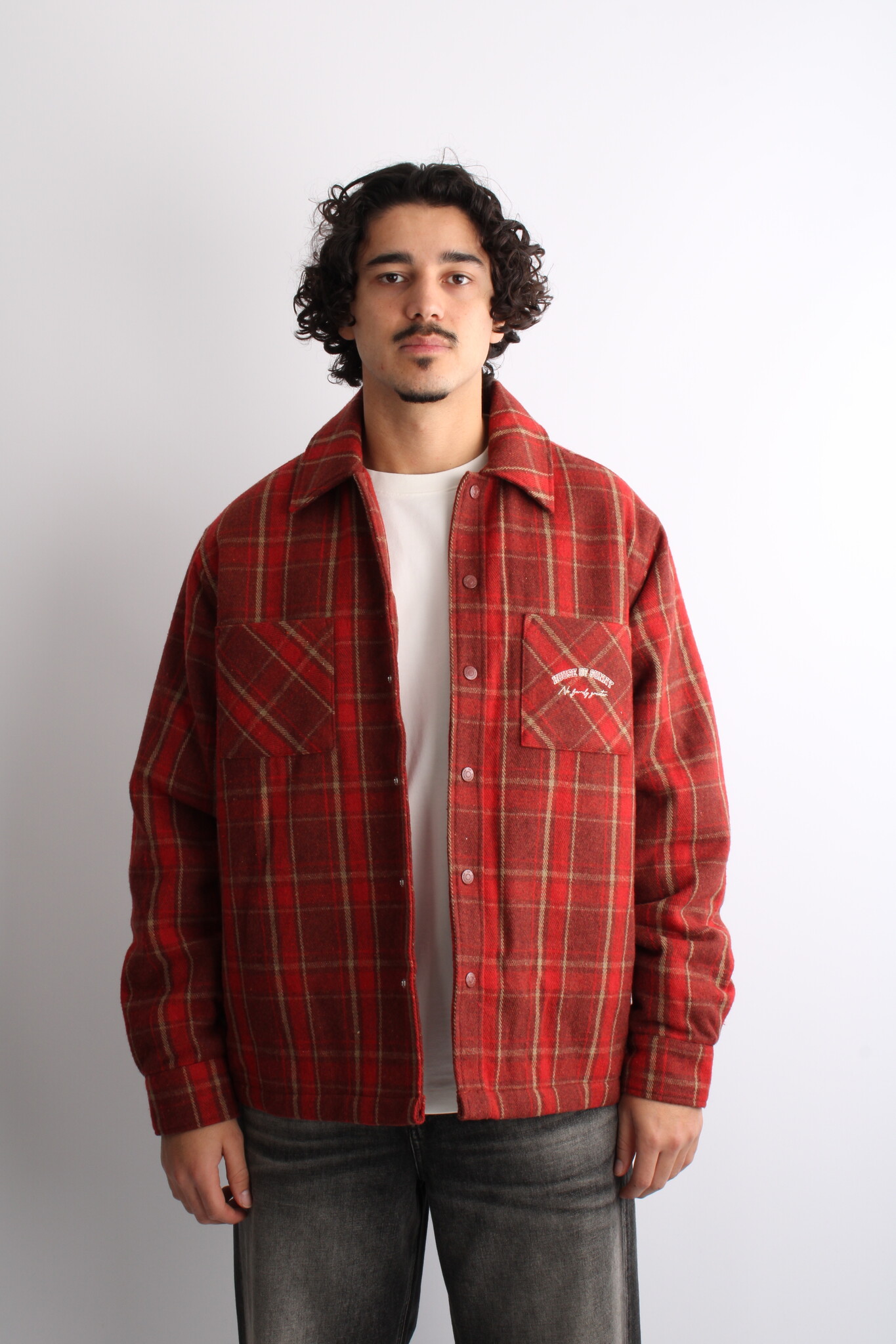 House of Sunny Overshirt With Quilted Lining