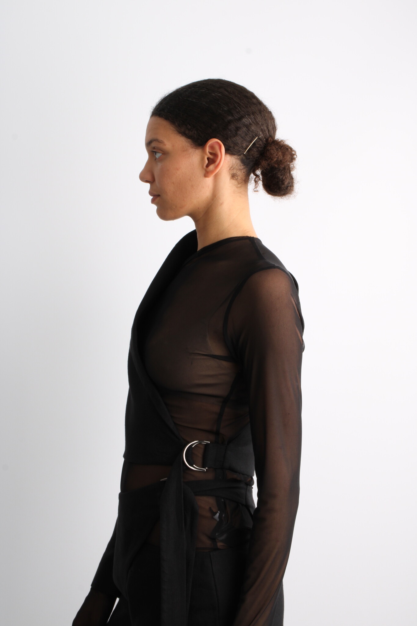 KM By Lange Deconstructed One Shoulder Jacket