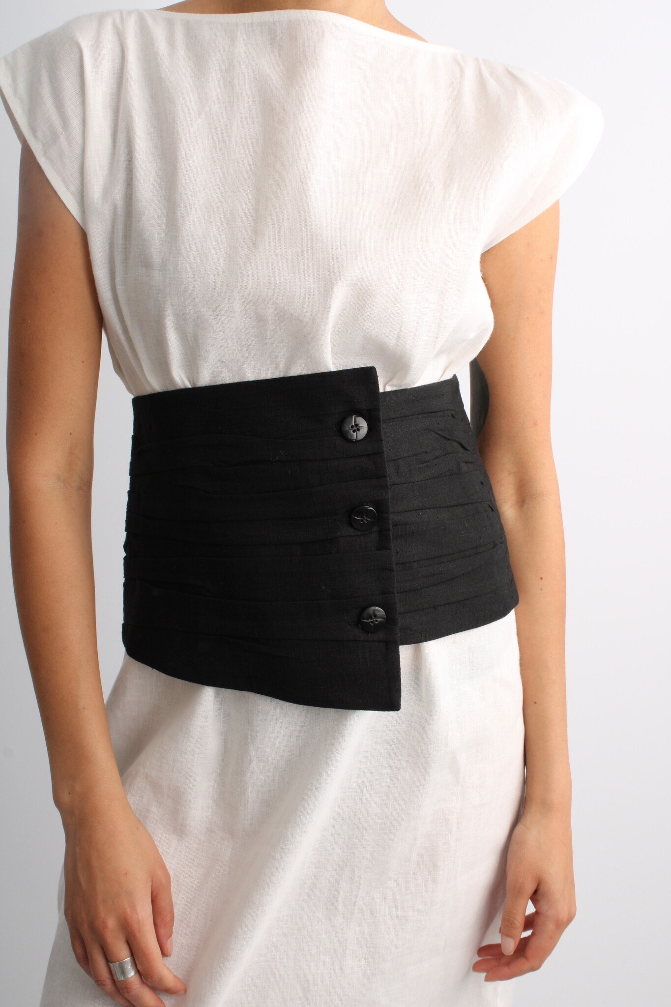 KM By Lange Linen Puff Corset