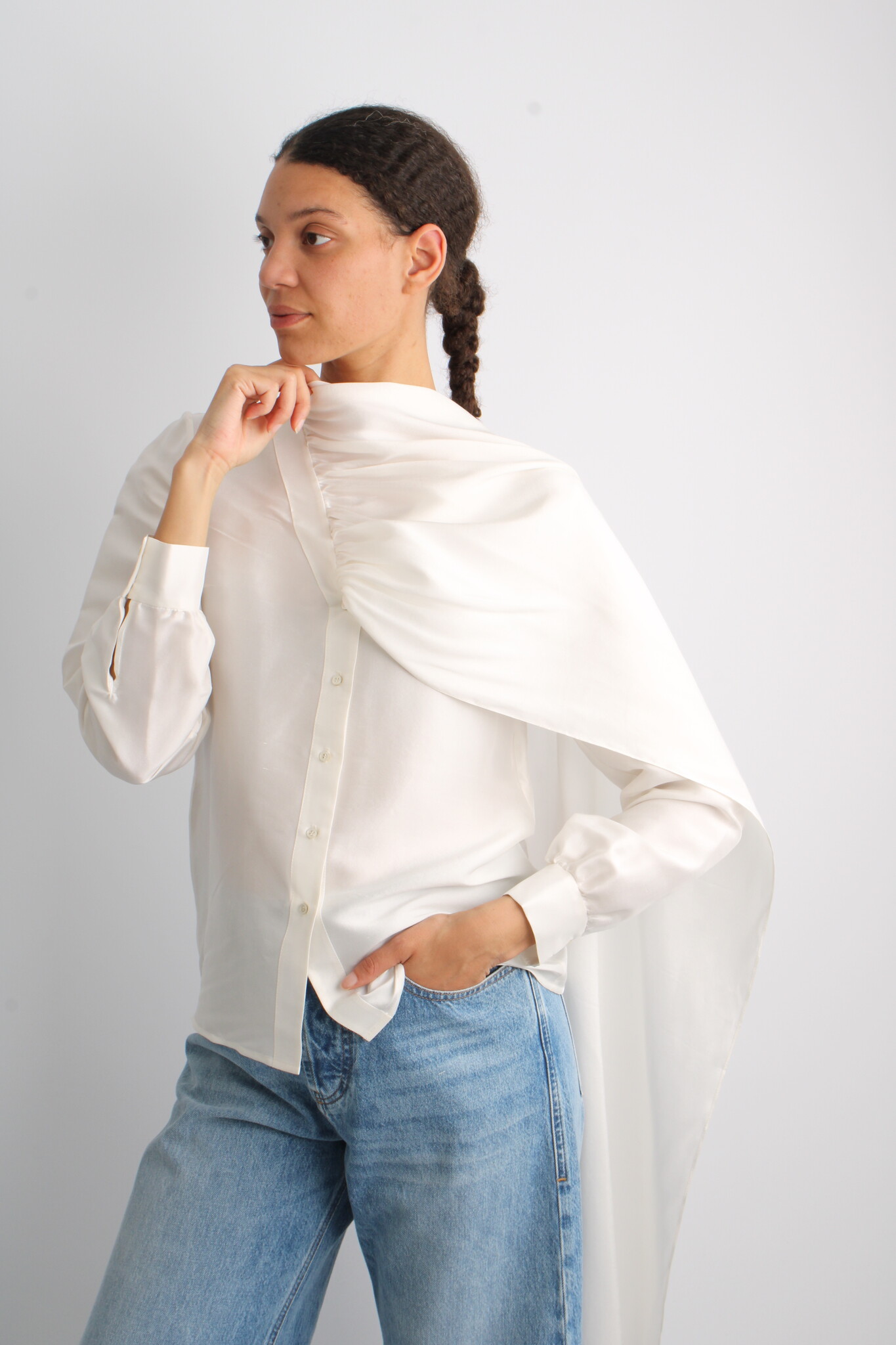 KM By Lange Dnipro Long Tie Blouse