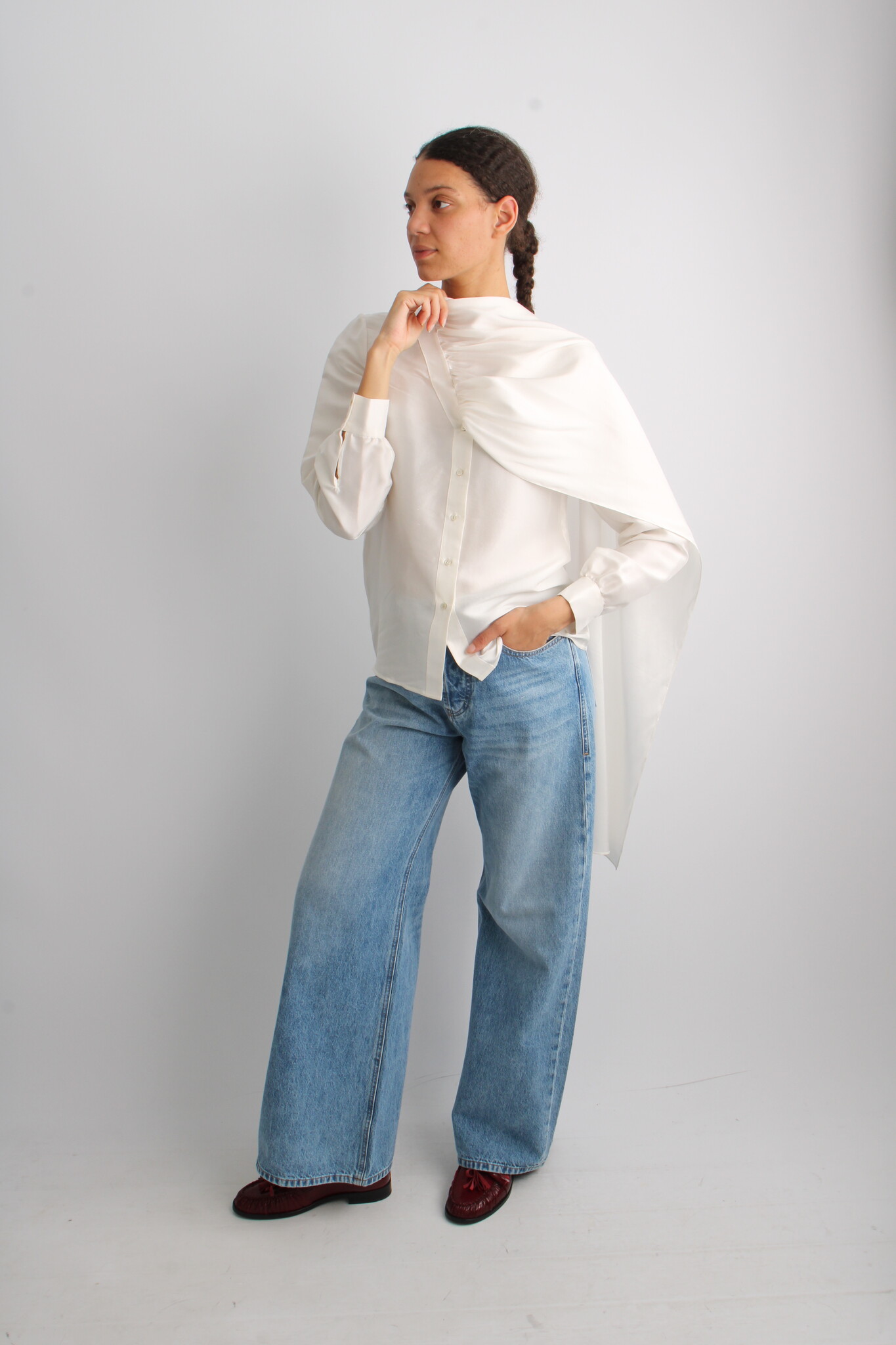 KM By Lange Dnipro Long Tie Blouse