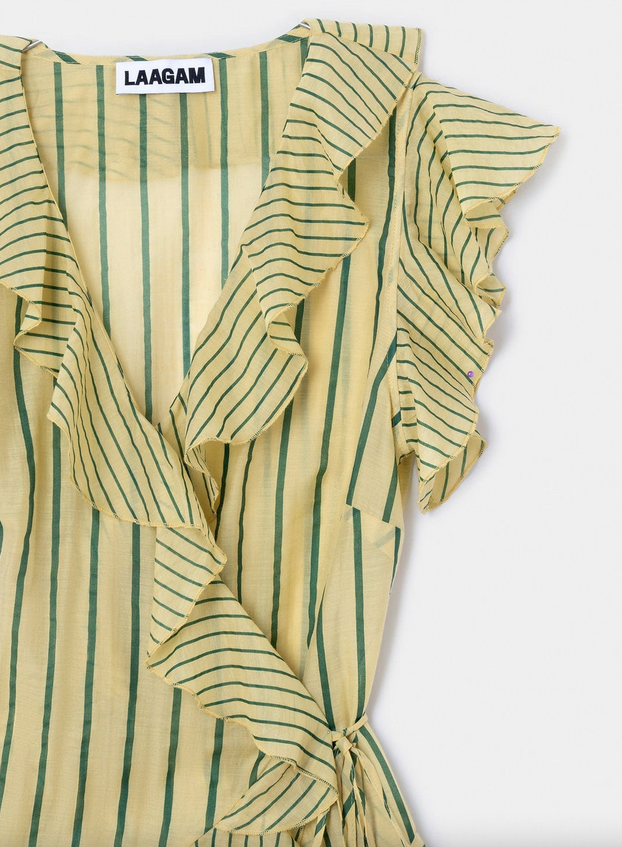 Laagam Bettina Striped Wrap Blouse