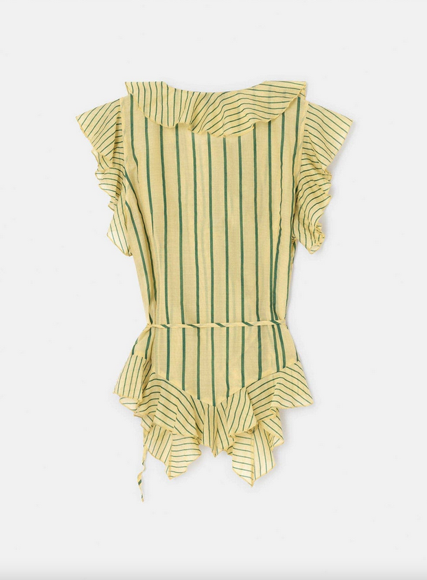Laagam Bettina Striped Wrap Blouse