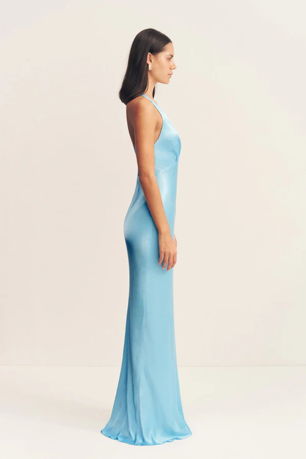Shona Joy Plunged Cross Back Maxi Dress
