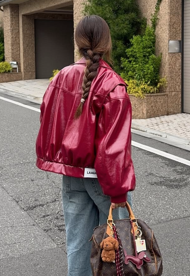 Laagam Cupido Faux Leather Bomber