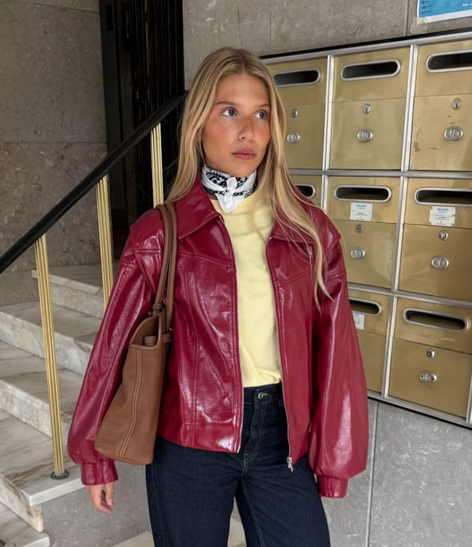 Laagam Cupido Faux Leather Bomber