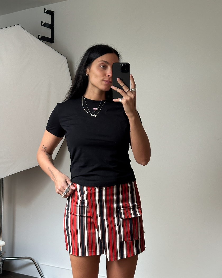 Laagam Noa Striped Mini Skirt