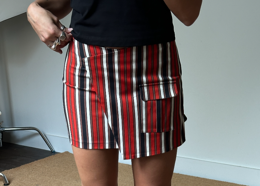 Laagam Noa Striped Mini Skirt