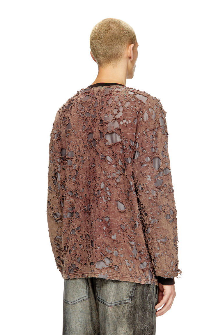 Diesel Men T-Overt Destroyed Longsleeve