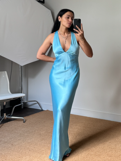 Shona Joy Plunged Cross Back Maxi Dress