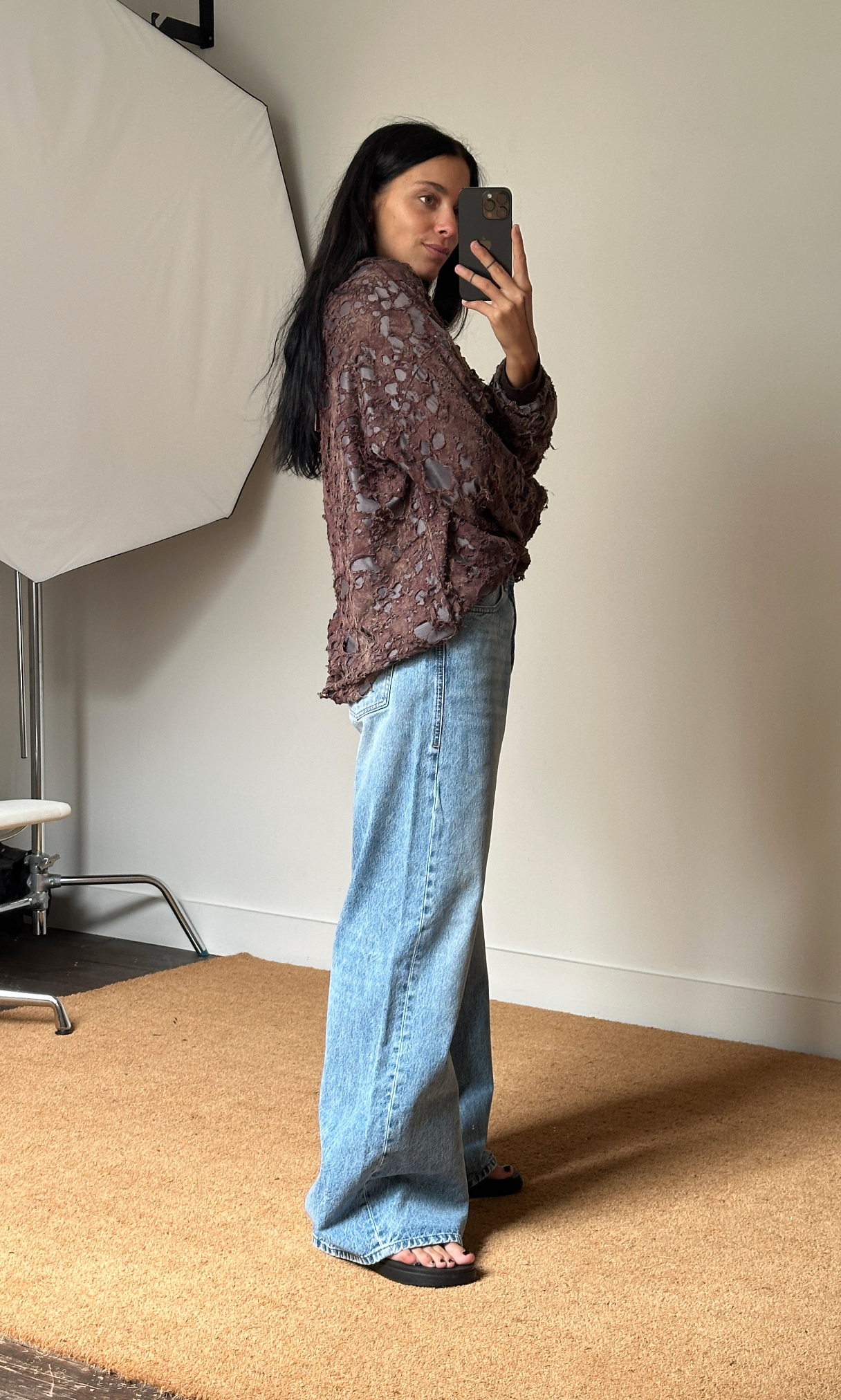 Diesel Men T-Overt Destroyed Longsleeve