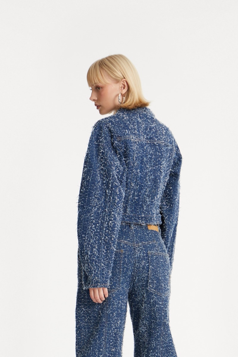 Rotate Denim Round Sleeve Jacket