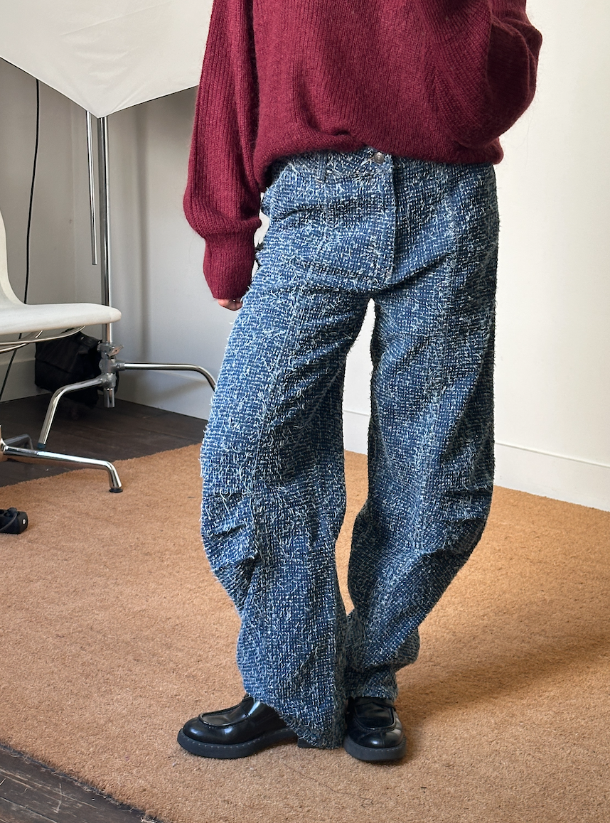 Rotate Denim Loose Fit Trousers