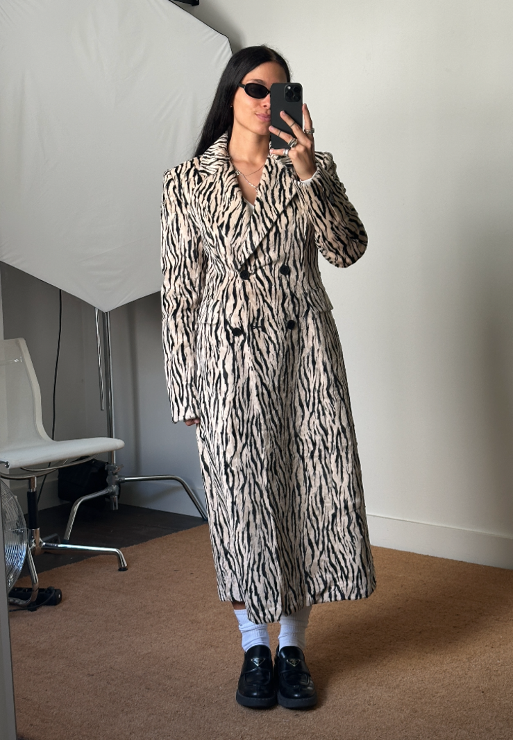 コート ROTATE FW25 'Printed Faux Fur' coat (115047858 858) rotate printed faux fur coat available on Spinnaker - 53563