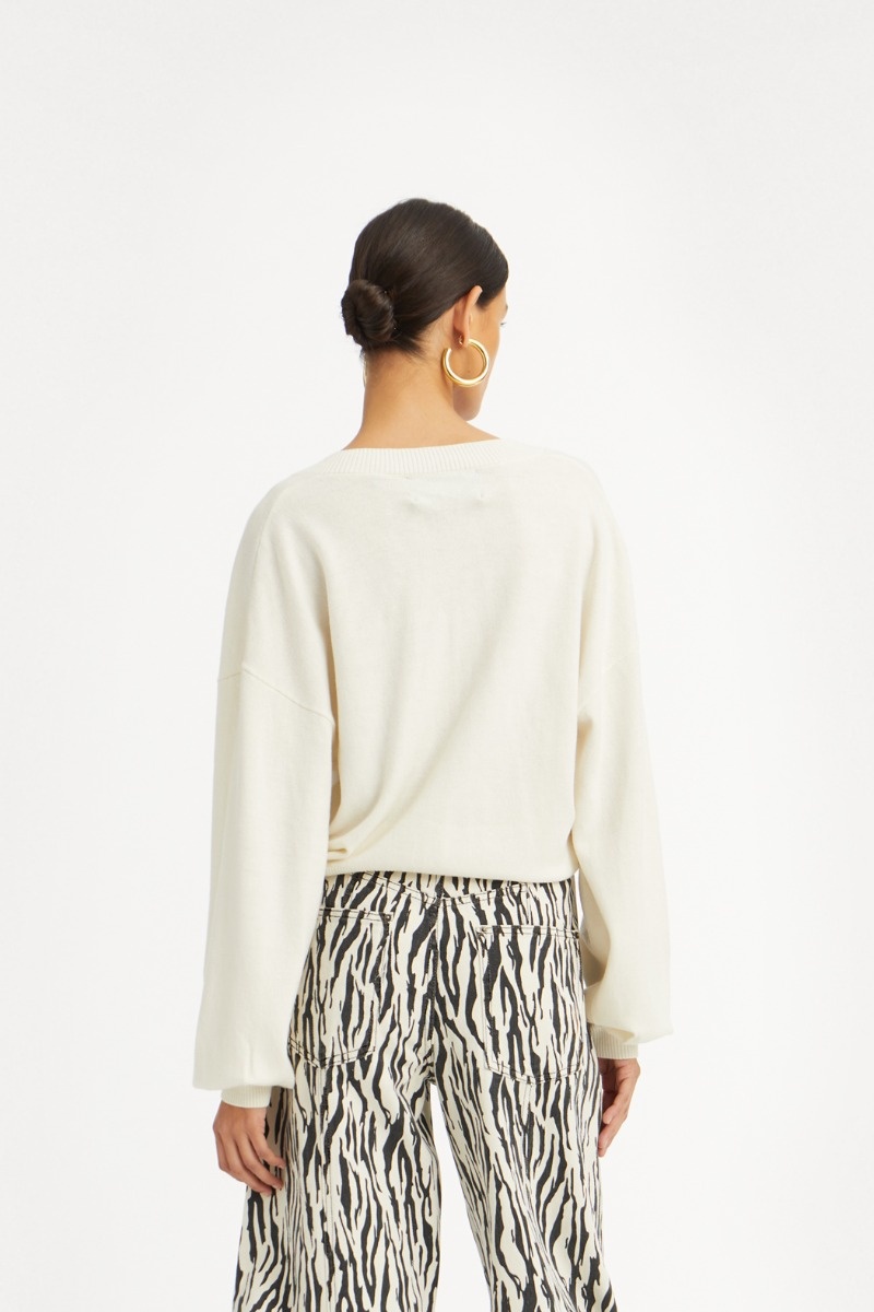 Rotate Knit V-Neck Sweater