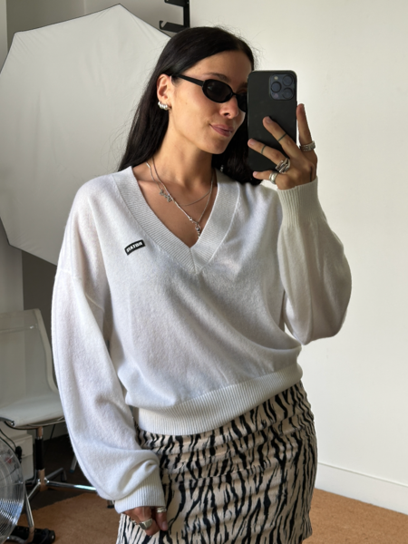 Rotate Knit V-Neck Sweater