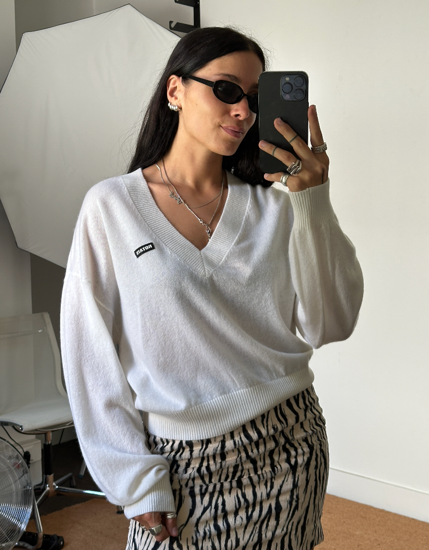 Rotate Knit V-Neck Sweater