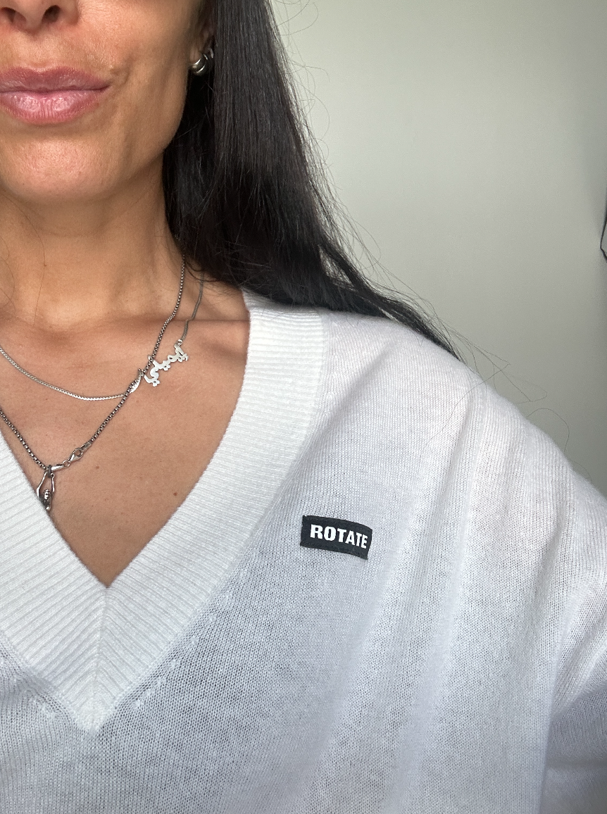 Rotate Knit V-Neck Sweater