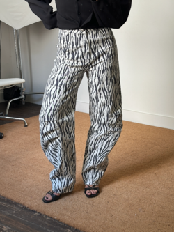 Rotate Printed Twill Cargo Trousers