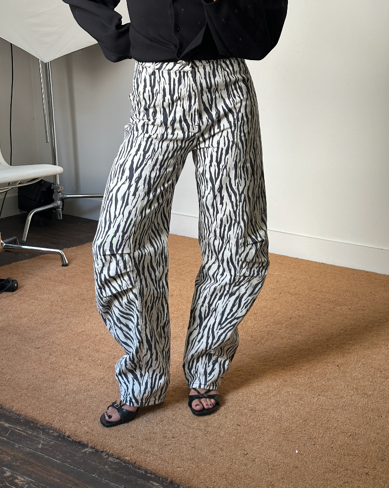 Rotate Printed Twill Cargo Trousers