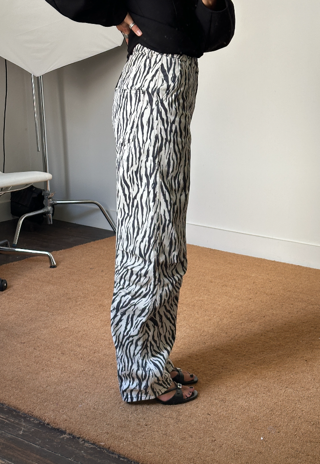 Rotate Printed Twill Cargo Trousers