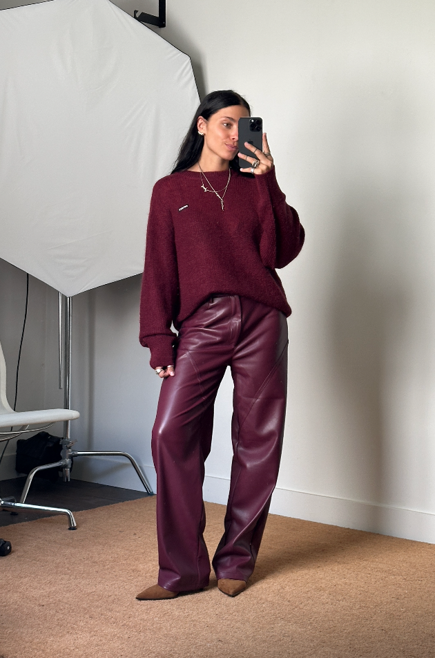 Rotate Light Knit Logo Sweater