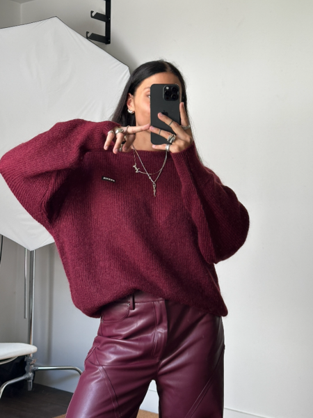 Rotate Light Knit Logo Sweater