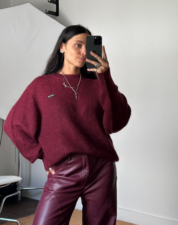 Rotate Light Knit Logo Sweater