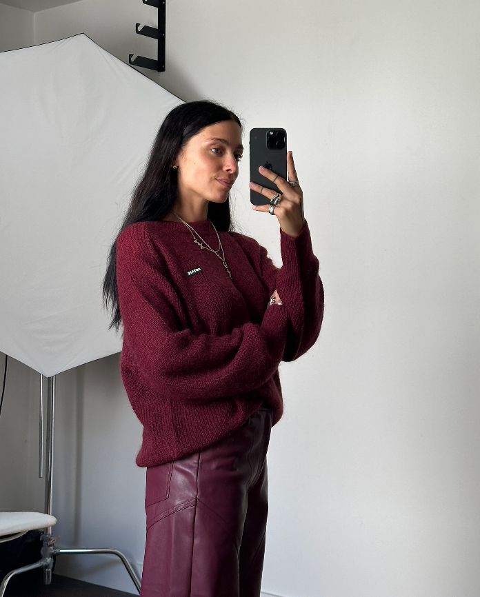 Rotate Light Knit Logo Sweater