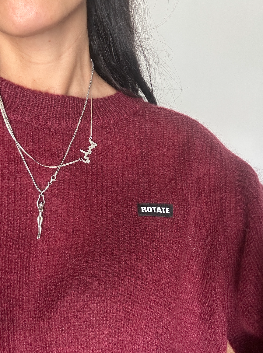 Rotate Light Knit Logo Sweater