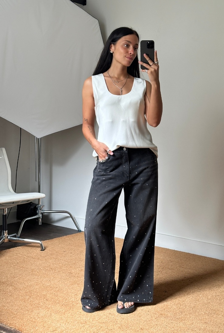 House of Sunny Crystallized Jeans