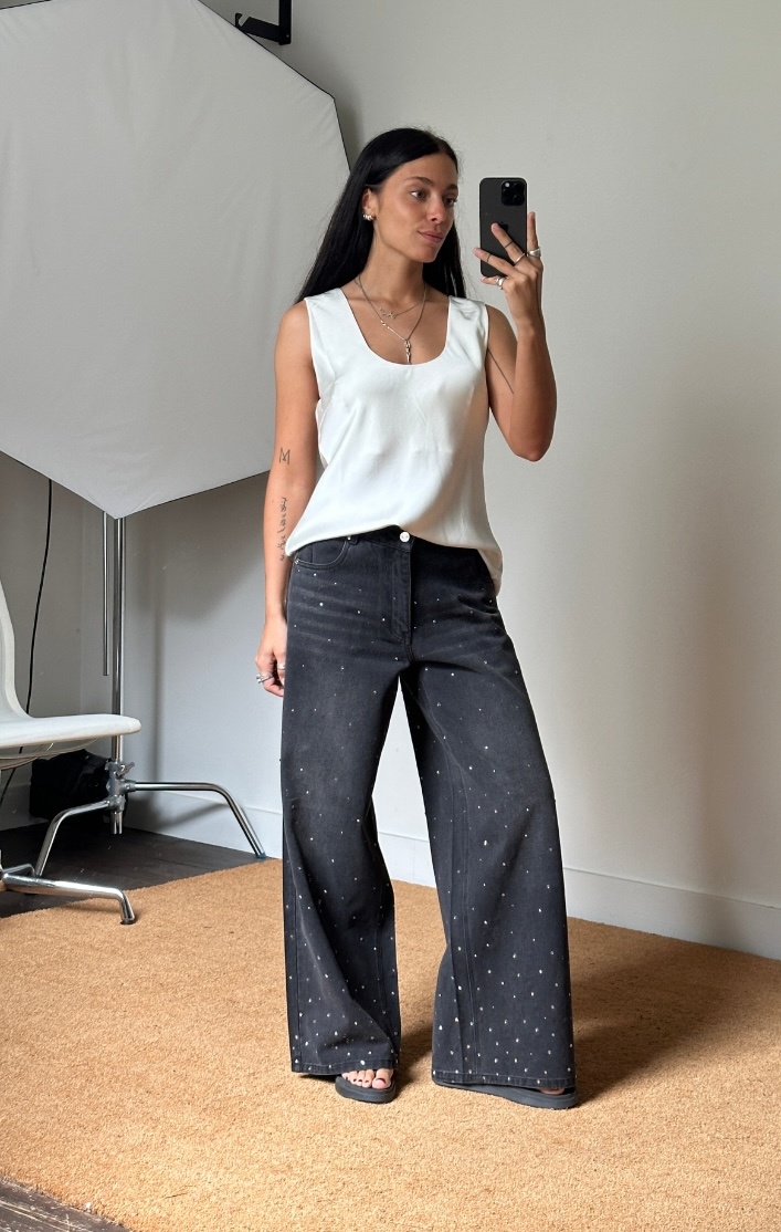 House of Sunny Crystallized Jeans