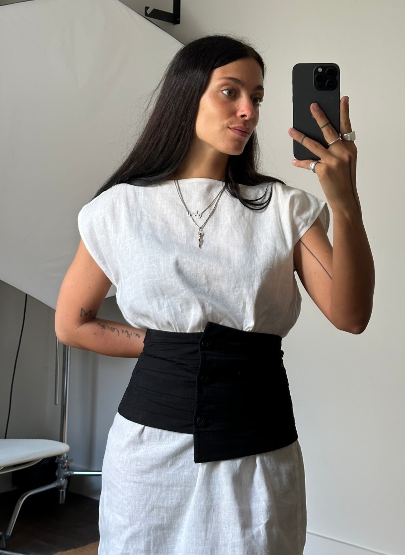 KM By Lange Linen Puff Corset