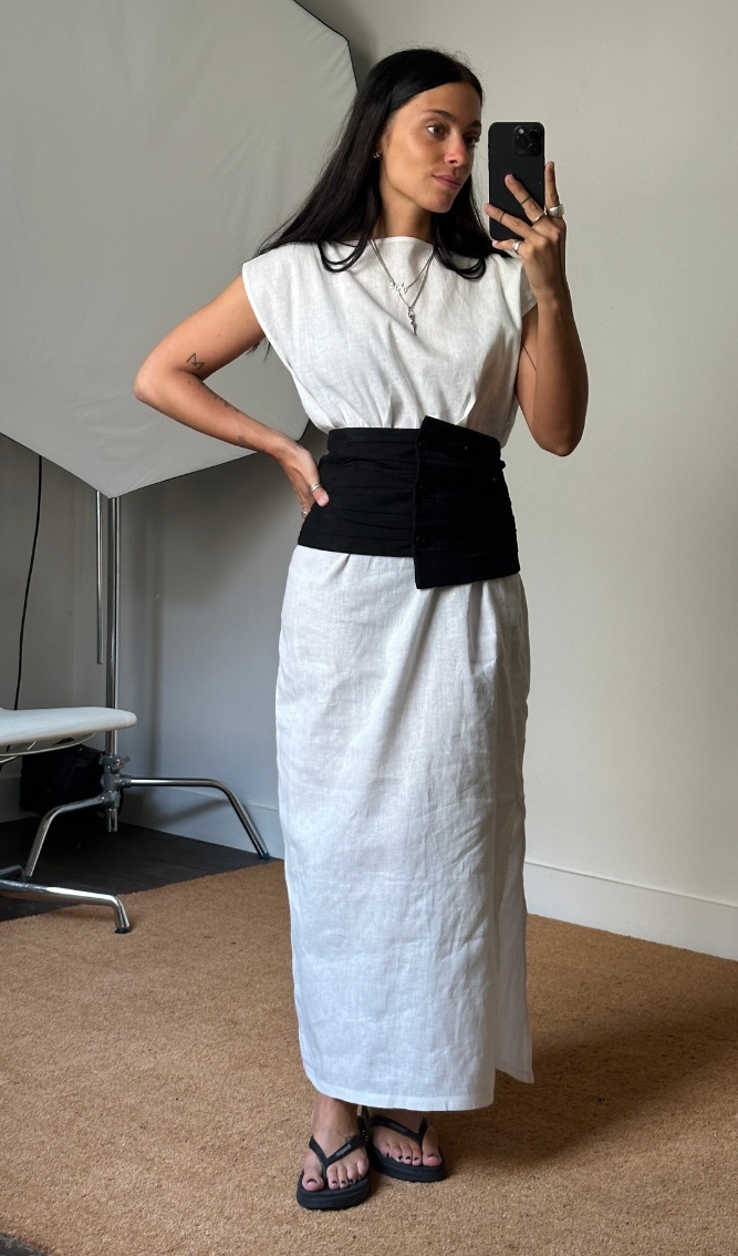 KM By Lange Long Linen Dress