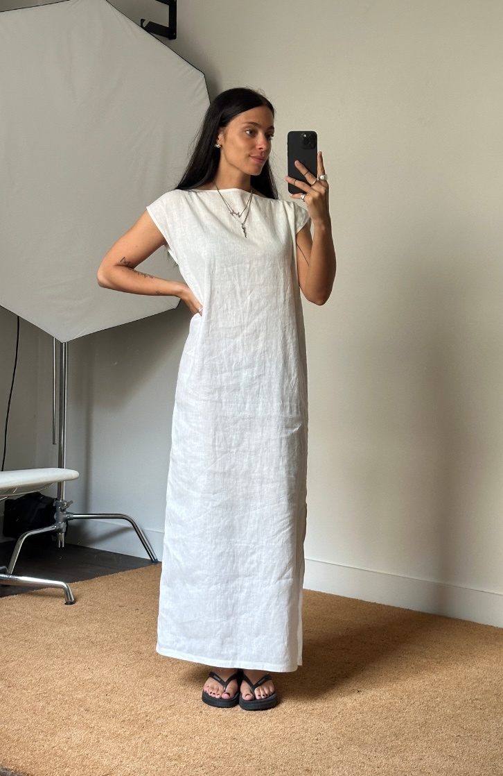 KM By Lange Long Linen Dress