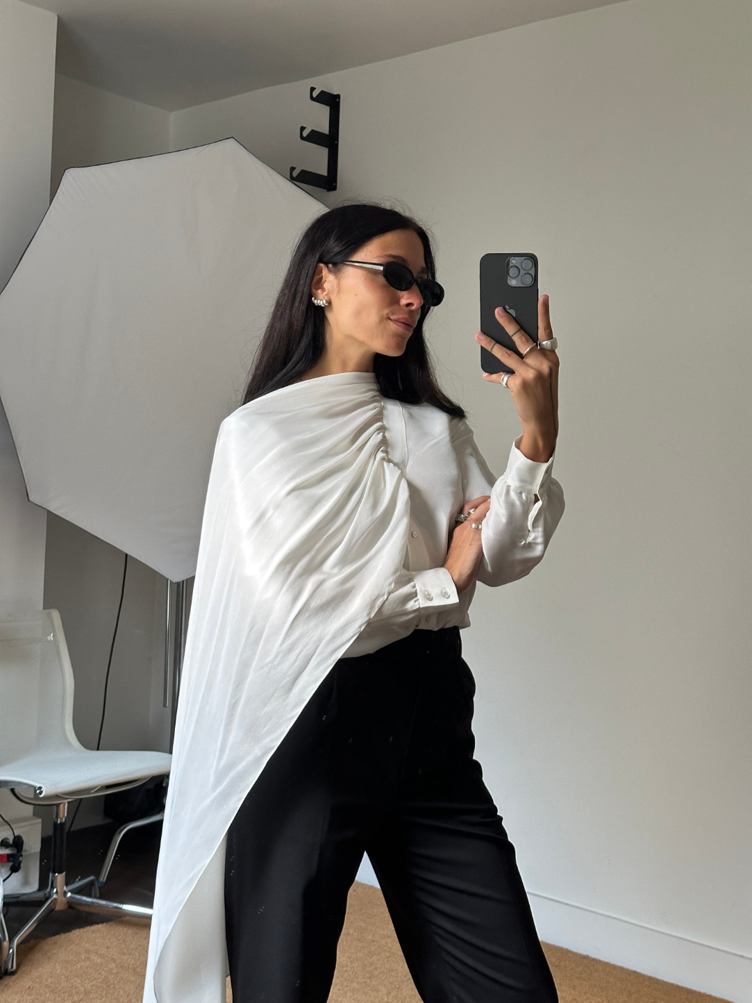 KM By Lange Dnipro Long Tie Blouse