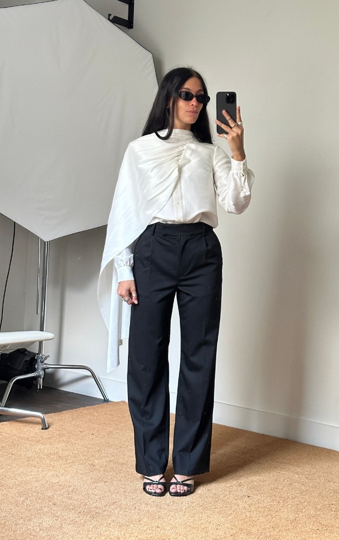 KM By Lange Dnipro Long Tie Blouse
